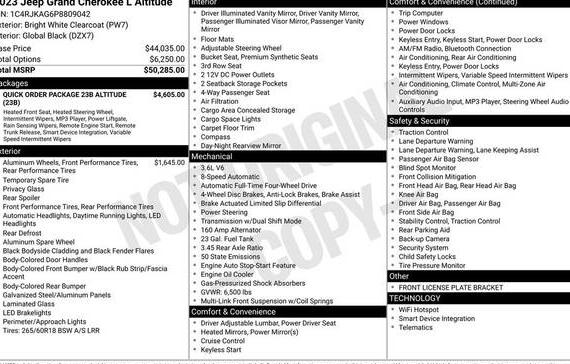 JEEP GRAND CHEROKEE 2023 1C4RJKAG6P8809042 image